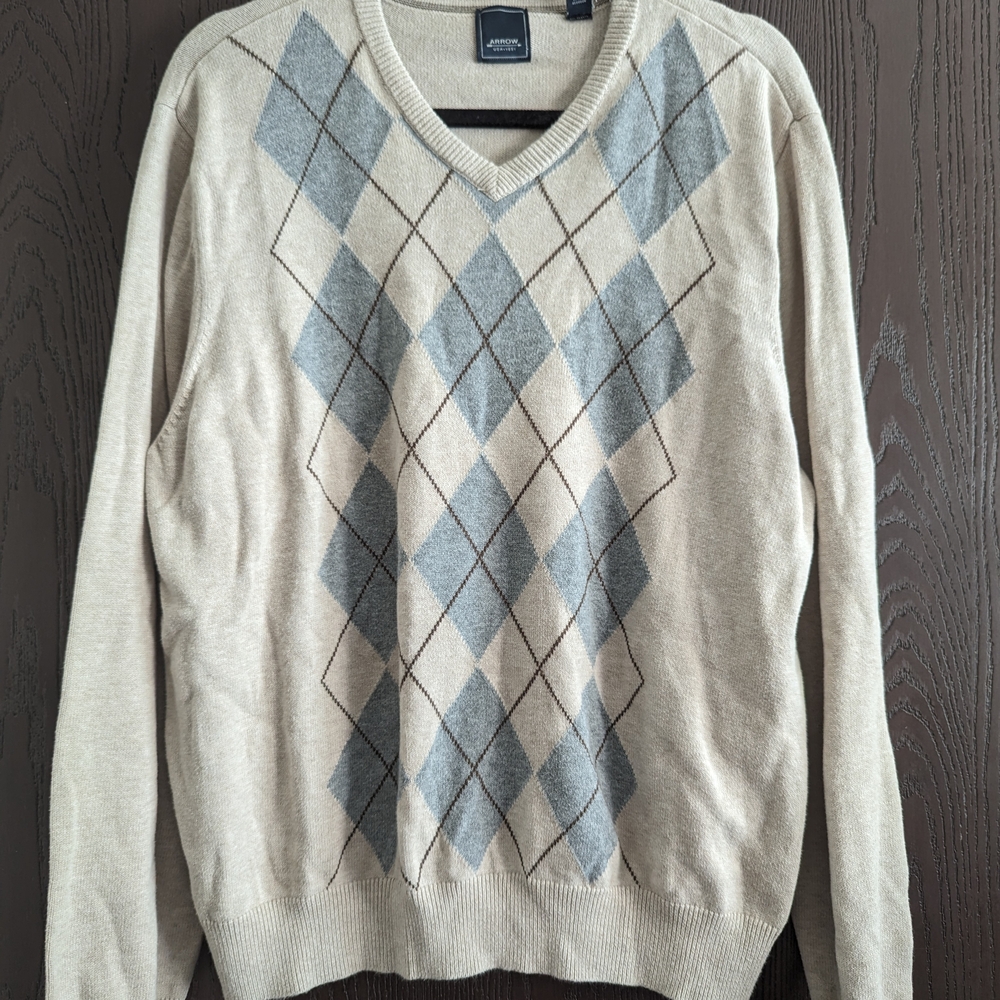 Grandpacore Vintage Beige Knit Sweater